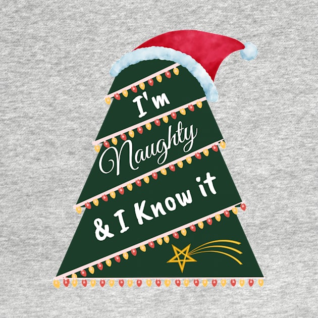 Cute christmas naughty & I know it tree design for by KateFDesigns